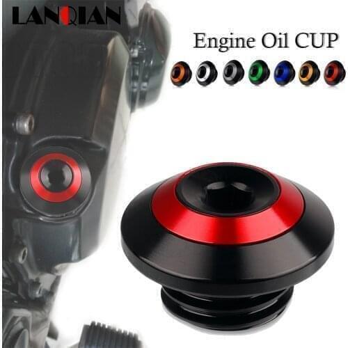 For Honda CBR 600 250R 600 900 1000 RR F2 F3 F4 F4i 500R Motorcycle M20*2.5 Engine Oil Filter Cup Plug Cover Screw Oil Fill Cap