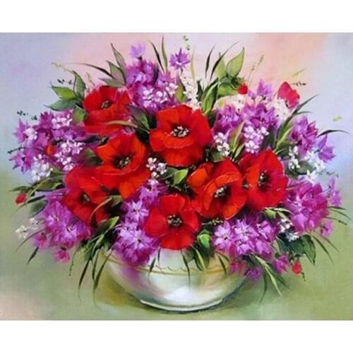 Diamond Painting Kit Flowers 5D Diamond Painting Full Drill Needlework Diamond Painting Kits Full Drill