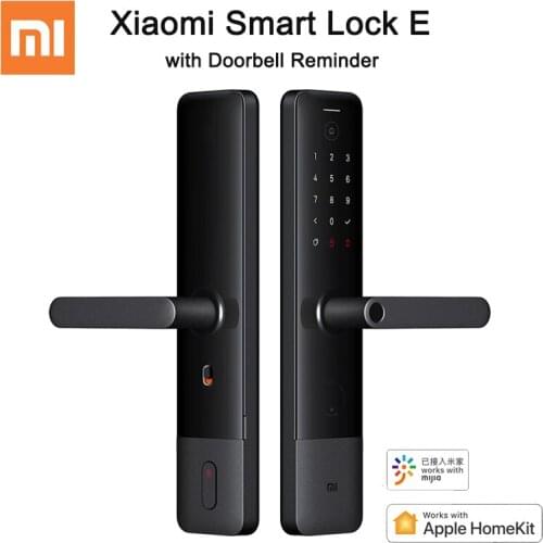 Original Xiaomi Mijia Smart Door Lock E Fingerprint Password Bluetooth Unlock Detect Alarm Mi Home App Control with Doorbell