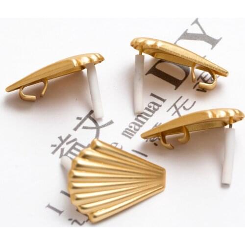 10pcs/set Matt Gold Color Earrings Setting Irregular Stud Earrings Back Eearrings Base for DIY Jewelry Making Findings