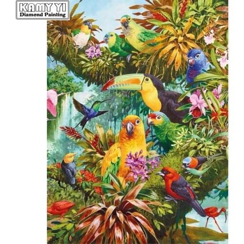 Full Square/Round Diamond 5D DIY Diamond Painting Embroidery Cross-stitch Beautiful Birds Rhinestone Mosaic Painting Decor Gifts