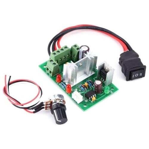 PWM Max 200W 6V 12V 24V Reversing Switch Adjustable DC Motor Speed Controller S