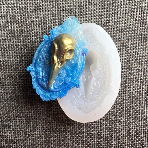 Retro photo frame beak shape silicone mold DIY fondant gypsum resin aromatherapy wax piece decoration accessory mold