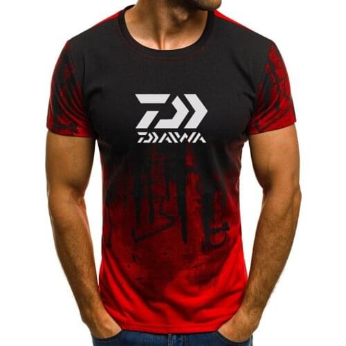 Daiwa Fishing Shirt Breathable Summer Man Short Sleeve Camouflage Fishing Clothing Polo Men Tee Sports Wear Top Fishing T Shirt