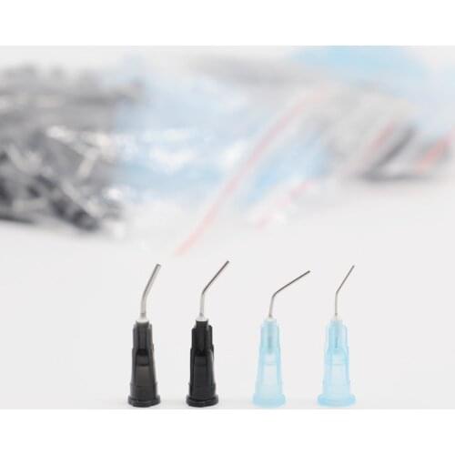 Dental Acid Reagent 18/20/22/25G Flush Elbow Bent Needle Tips Irrigation Needle For Dentist Lab