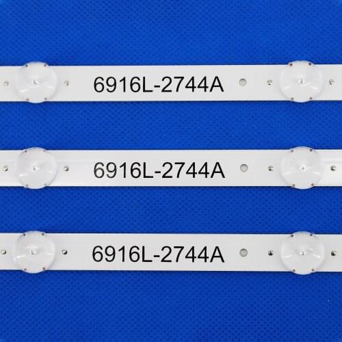 3pcs x LED Backlight Strip 6916L-2744A For LG 43'' TV 43UH620V 43UH610T 43UH630V 43UH603V 8LED 840MM NEW