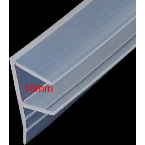 F shape bath glass shower door silicone rubber seal weather strip for 10mm glass