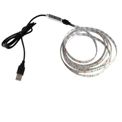USB LED Strip PC 5V SMD 2835 RGB 5 V No Waterproof 50CM 1M 2M USB LED Light Strip Lamp Tape Diode Ribbon Flashlight TV Backlight