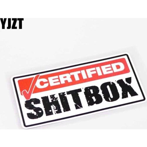 YJZT 13.4CM*6.2CM Interesting Motorcycle PVC Car-styling CERTIFIED Car Sticker Decal 13-0340