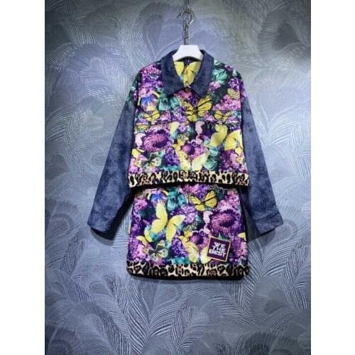 2021 Print No Jackets Flower Jacket Women Women Clothing Woman Jacket Winter Clothes Women Jacket Set