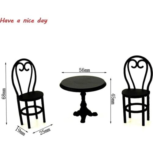 1:12 Miniature casual dining table and chairs dollhouse diy decor accessories