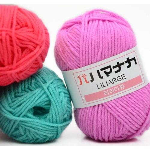 50g/Pack Hand Knitted Cotton Yarn Soft Warm Baby Yarn Milk Cotton Yarn Solid ColorWoolen Thread Cotton Yarn For Crochet