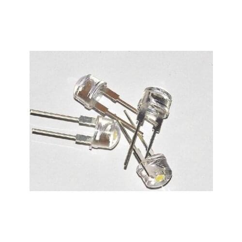 500PCS NEW F8 8mm 0.5W 3.0-3.2V Straw hat LED White Super bright LED lamp Wide Angle Transparent LED Lamp Strawhat LED