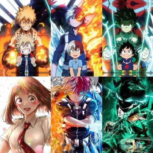 5D Diamond Painting Japanse Anime Mijn Hero Academia Diamond Inlaid Picture Embroidery Cross Stitch Kit Home Decoration Gift