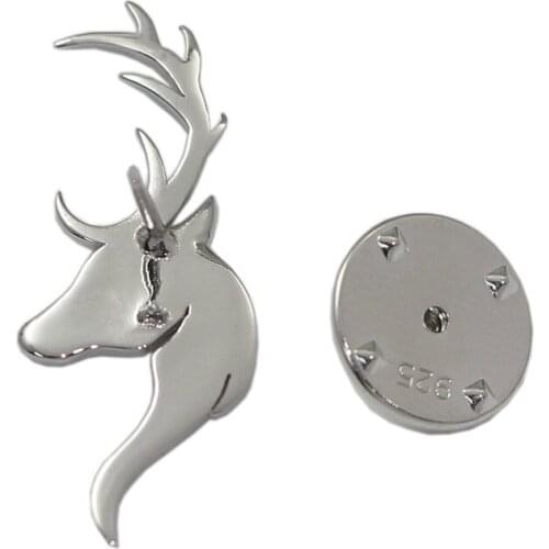 Beadsnice 925 Sterling Silver Nail Tie Tack Lapel Fittings Pin Back Fine Clutch Scatter Settings Clasp Squeeze Badge Holder