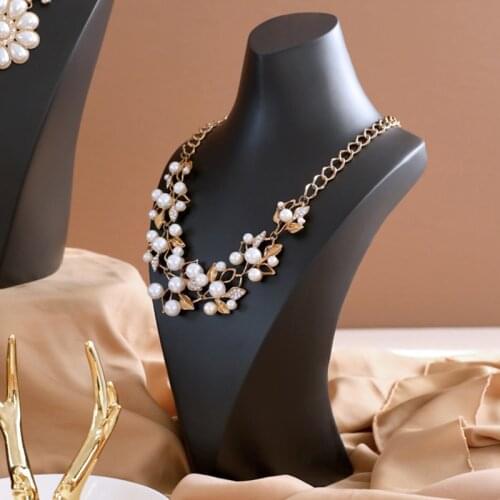 Black resine necklace stand holder necklace display bust mannequine jewellry organizer Jewellery case holders necklace rack