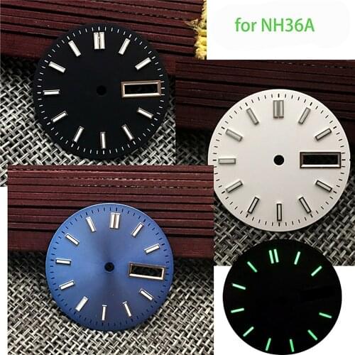 28.5mm Watch Dial Super C3 Green Luminous Dial for NH36 Movement Watch Repair Parts