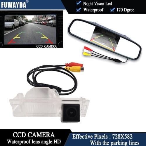 Color CCD Car Rear View Camera for HYUNDAI IX35 / I35 / Tucson,with 4.3 Inch Rear view Mirror Monitor