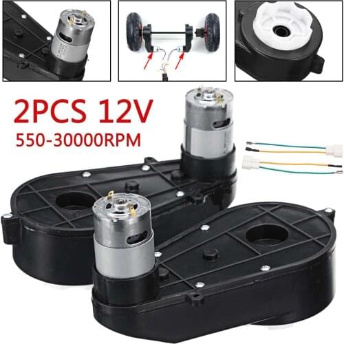 2Pcs 12V 30000 RPM 12000 RPM RS390/550 Electric Motor Gearbox For Children Kids Ride-On Car Bike Toy Accessories Replacement