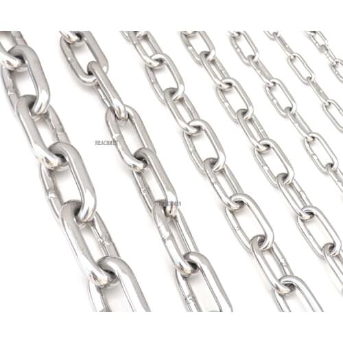 5Meters/LOT 2.0MM Thickness 304 Stainless Steel Ordinary Long link Chain Pet Dog Chain Hardware