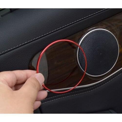For Benz GLC Class X205 2015-2017 Aluminium Alloy Interior Decorate Accessories Car Speaker Cover Trim Garnish Molding Red