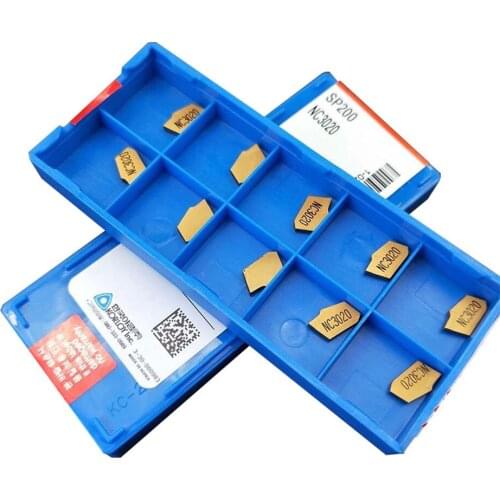 10pcs grooving tool SP200 SP300 SP400 NC3020 NC3030 PC9030 PC9030 2mm Single head tungsten carbide lathe cnc cutter turning tool