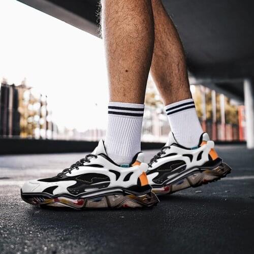 Hot seasons jogging shoes mens lace-up sneakers Zapatillas non-slip breathable casual shoes outdoor large size vulcanized shoes