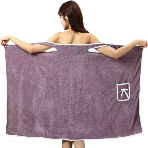 Bathing Towels Microfiber Bath Robe Women Towels Bathroom Home Textile Absorbent Shower Towel Women Robe Bath Wearable Towel Set
