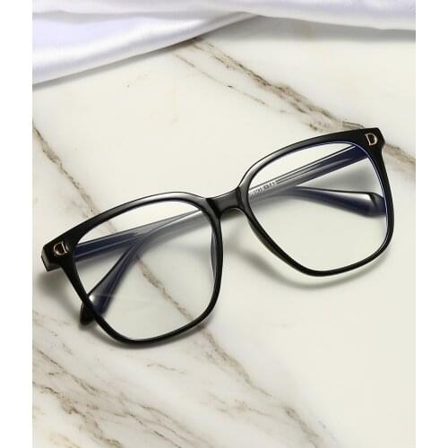 Square Eye Glasses Frames for Men Women Ladies Flat Mirror Clear Frame For Myopia Eyeglasses Retro PC Frame Fake Glasses