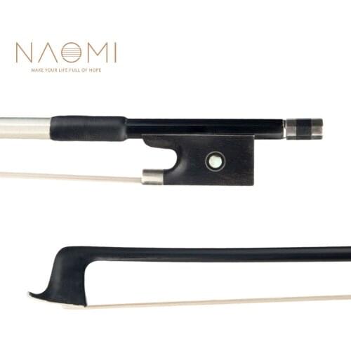 NAOMI 4/4 Violin Bow Carbon Fiber Violin Bow For 4/4 Violin Graphite Black Violin Parts Accessories Well Balance NEW