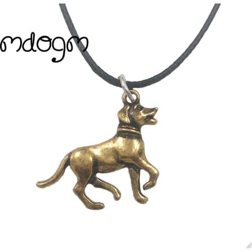 Mdogm Australian Shepherd Necklace Dog Animal Pendant Antique Gold Silver Plated Jewelry For Women Male Female Girls Ladies N158
