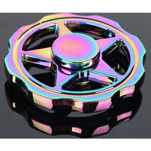 Rainbow Stars Metal Fidget fidget spinner EDC Gyro Anti Stress Autism Toys Spinner Hand Gift Colorful Finger Children Toy safety
