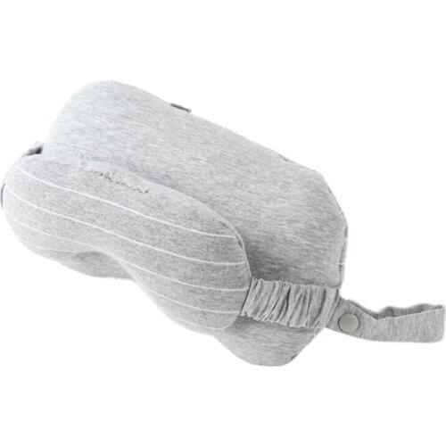 Y1UF 2 In 1 Multifunctional Travel U-Shaped Neck Pillow with Sleeping Shade Eye Mask Blindfold Office Home Massage Cushion