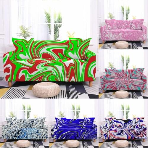 Marble Sofa Cover 1-4 Seat All Inclusive Slipcover Elastic Couch Cover Living Room L Shape Corner Chair Stretch Protective Cover