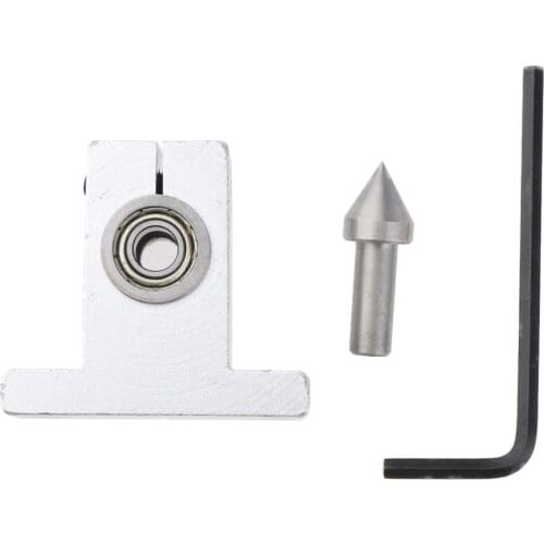 Mini Wood Lathe Parts Set, Rotating Lathe Tailstock, Thimble Drill Bit, Mini Wrench, Easy to Install and Replace