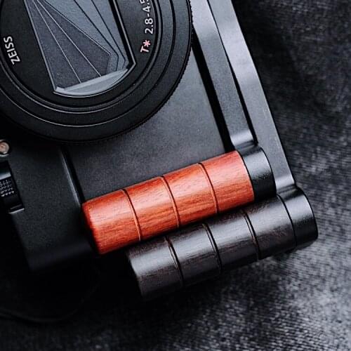 Original Quick Release L Plate / L Bracket Wooden Hand Grip Holder Aluminum Base Fit For Sony RX100 M6 M5