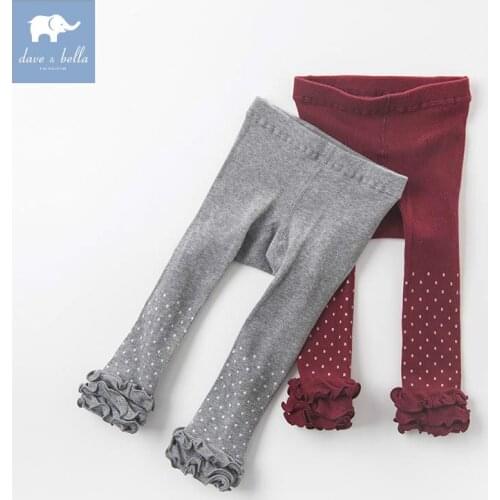 DB6287 dave bella autumn infant baby girls lolita leggings children leggings