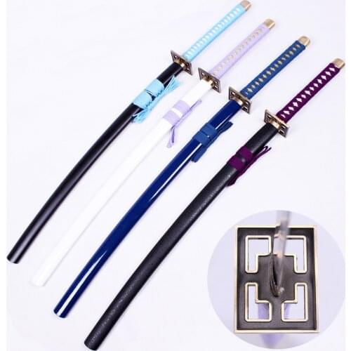 Free Shipping Bleach Anime Cosplay Sword Katana Byakuya Kuchiki Light Blue Senbonzakura Cosplay Props Decorative Supply