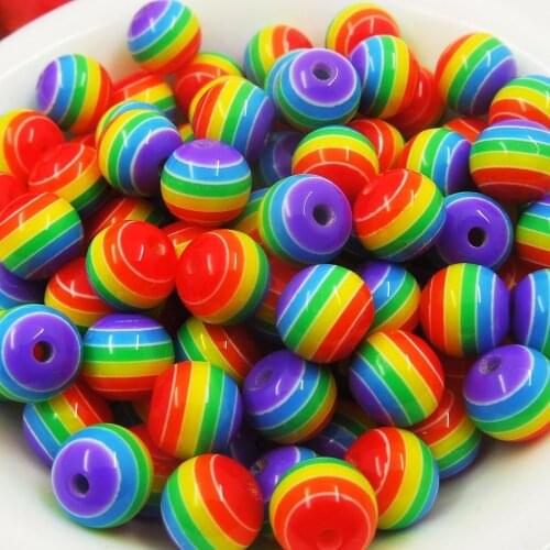 8mm 50pcs Resin diy beads stripe spacer colors Stripe,Hole Size1.5mm, for Making necklace bracelet diy craft , for kid gift