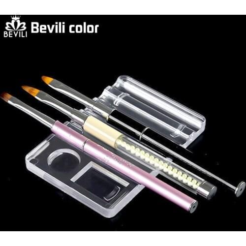 Acrylic Transparent Nail Brush Stand Painting Pen Holder Shelf Color Palette Display Manicure Tool Nail Art Display Shelf
