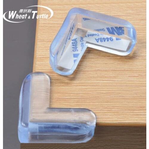 4Pcs Child Baby Safety Transparent Silicone Protector Table Corner Protection Cover Children Anticollision Edge Corner Guards