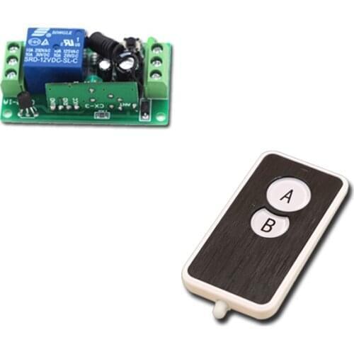 DC 9V 12V 24V 1CH Relay Wireless Remote Control Switch System Remote Controller Receiver A B Transmitter