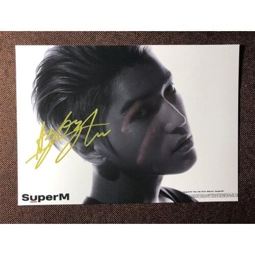 Hand signed SuperM Taeyong autographed photo NCT 127 5*7 092019N5