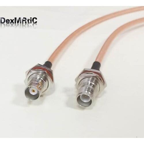 WIFI Antenna Adapter RP TNC Female switch BNC Female Fulkhead Pigtail Cable RG142 50cm/100cm Low Loss Wholesale