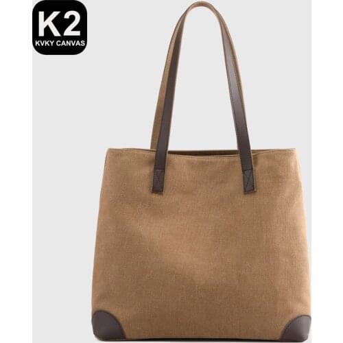 Custom Women Tote Bags for Ladies Shopping Handbags KVKY Original Design White Zipper Unisex Fashion Travel Women Canvas Bags
