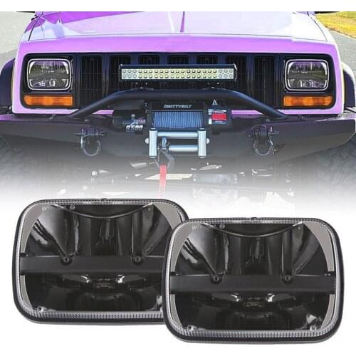1Pair 105W Rectangular 5x7 Inch Led Headlight 6x7'' Offroad Headlamp Compatible with Jeep Wrangler YJ Cherokee XJ Kenworth T300