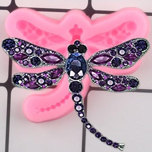 3D Dragonfly Silicone Molds Cupcake Topper Fondant Cake Decorating Tools Jewelry Resin Clay Mold Candy Chocolate Gumpaste Moulds