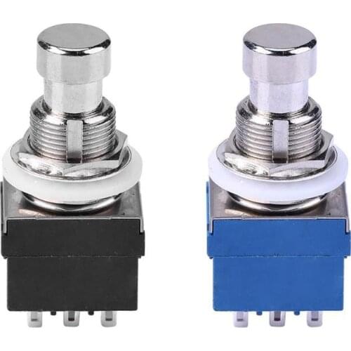 3PDT 9-PIN Guitar Effects Stomp Switch Pedal Box Foot Metal True Bypass Accessories Guitar Accessories