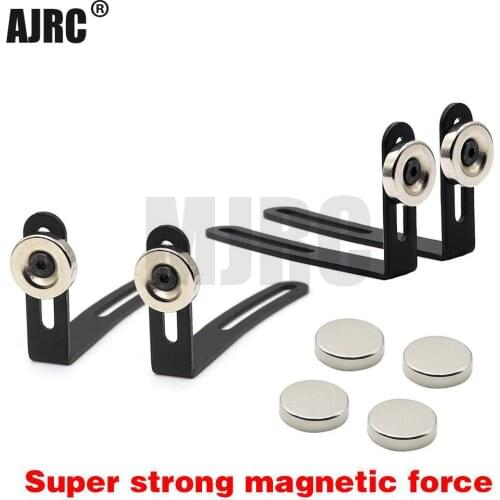 RC Car 4PCS Shell Body Mount Metal L-Bracket with Magnet for Traxxas Redcat Axial SCX10 90046 D90 1/10 RC Car Accessories
