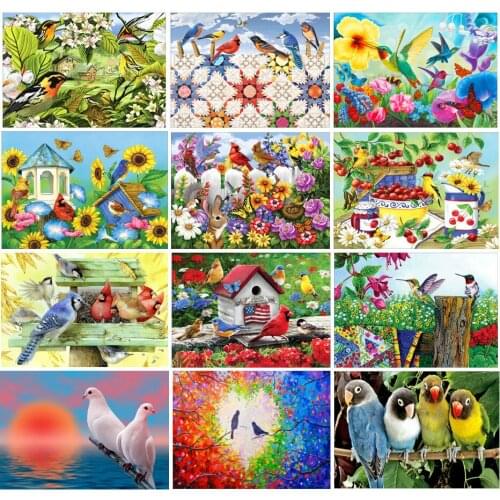 5D Diamond Painting Animal Bird Full Diamond Mosaic DIY Cross Stitch Set Garden Home Decoration Christmas Gift